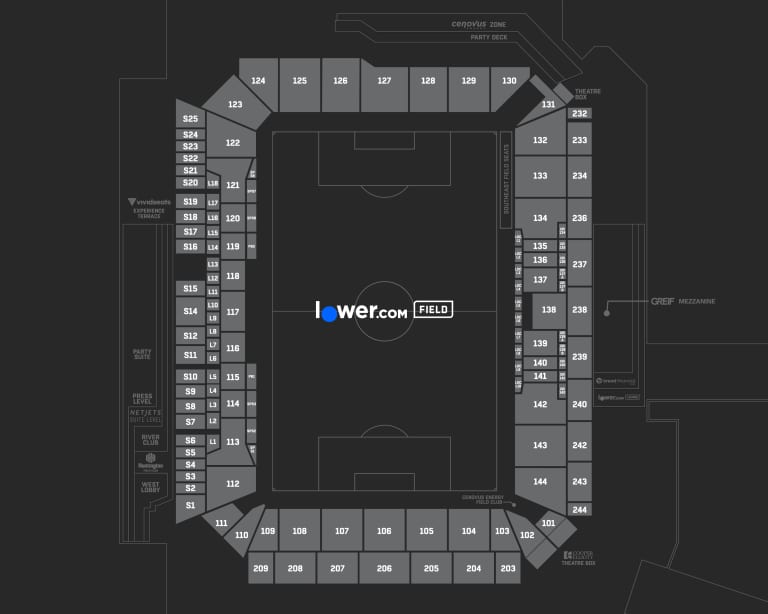 Lower.com Field Seating Map